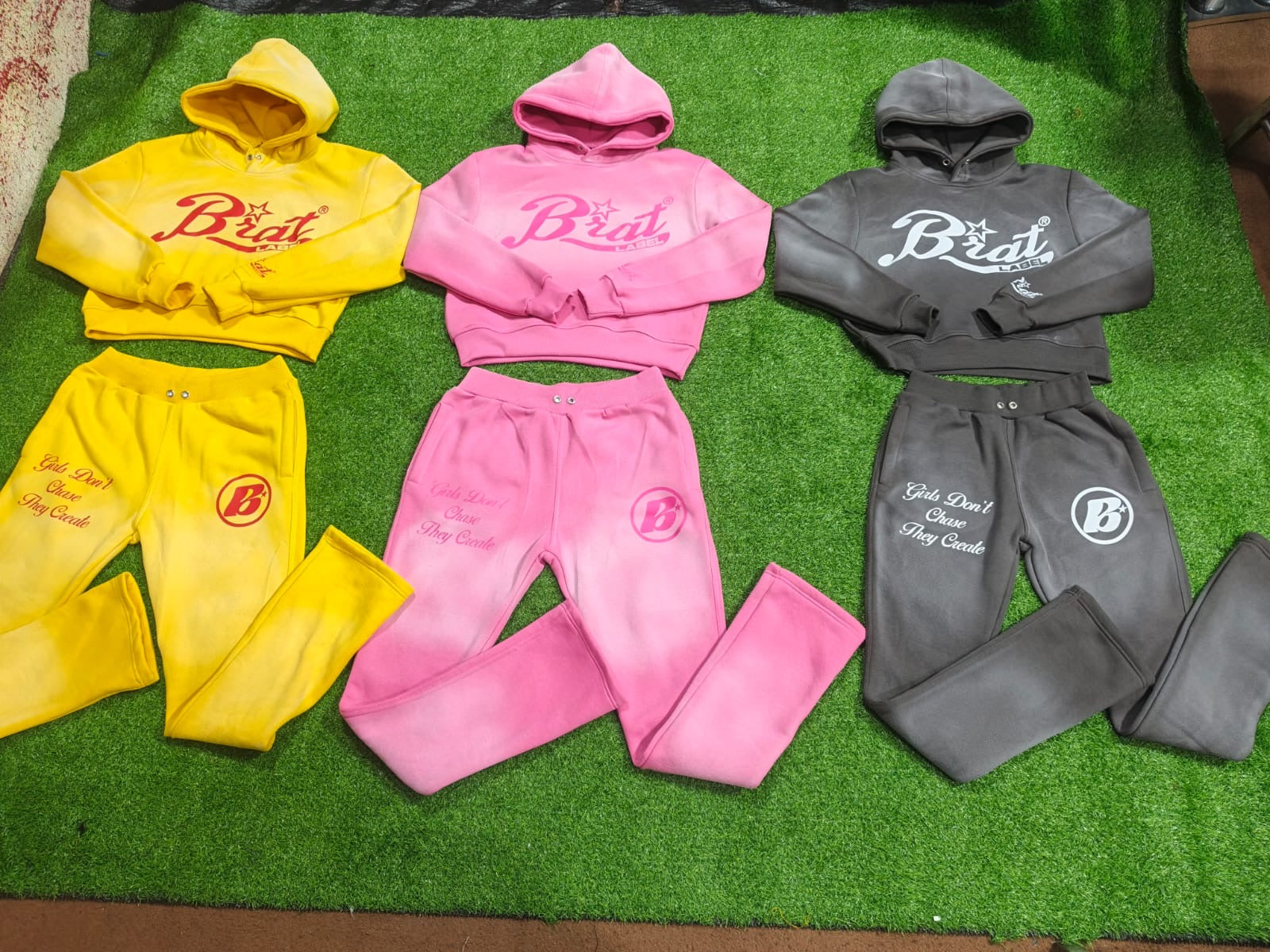 Long sleeve crop top jacket sets